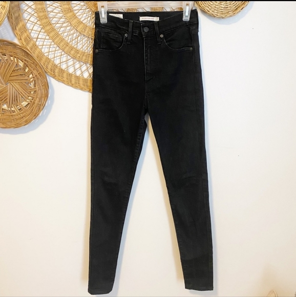 Levi's Denim - **SOLD** Levis Mile High Super Skinny Black Jeans